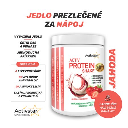 Activ Protein shake Strawberry 480 g